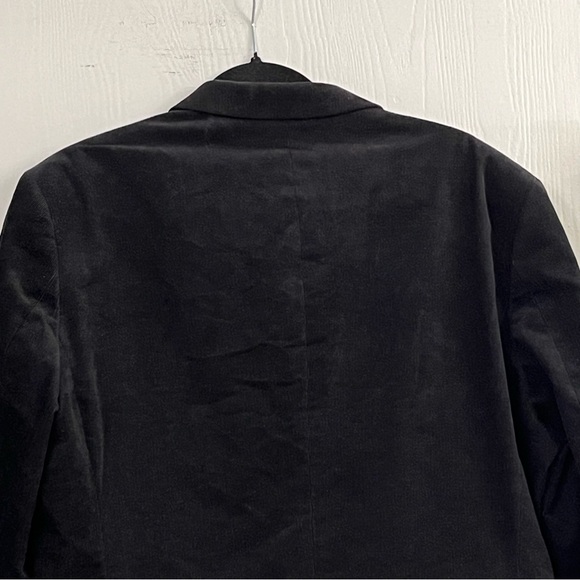 H&M Mens Black Blazer Sport Coat Two Button Jacket Corduroy Casual Suits Sz 44 - Picture 5 of 12